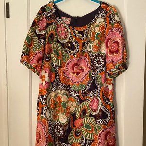 Phoebe Couture Paisley/Floral Knee Length Dress